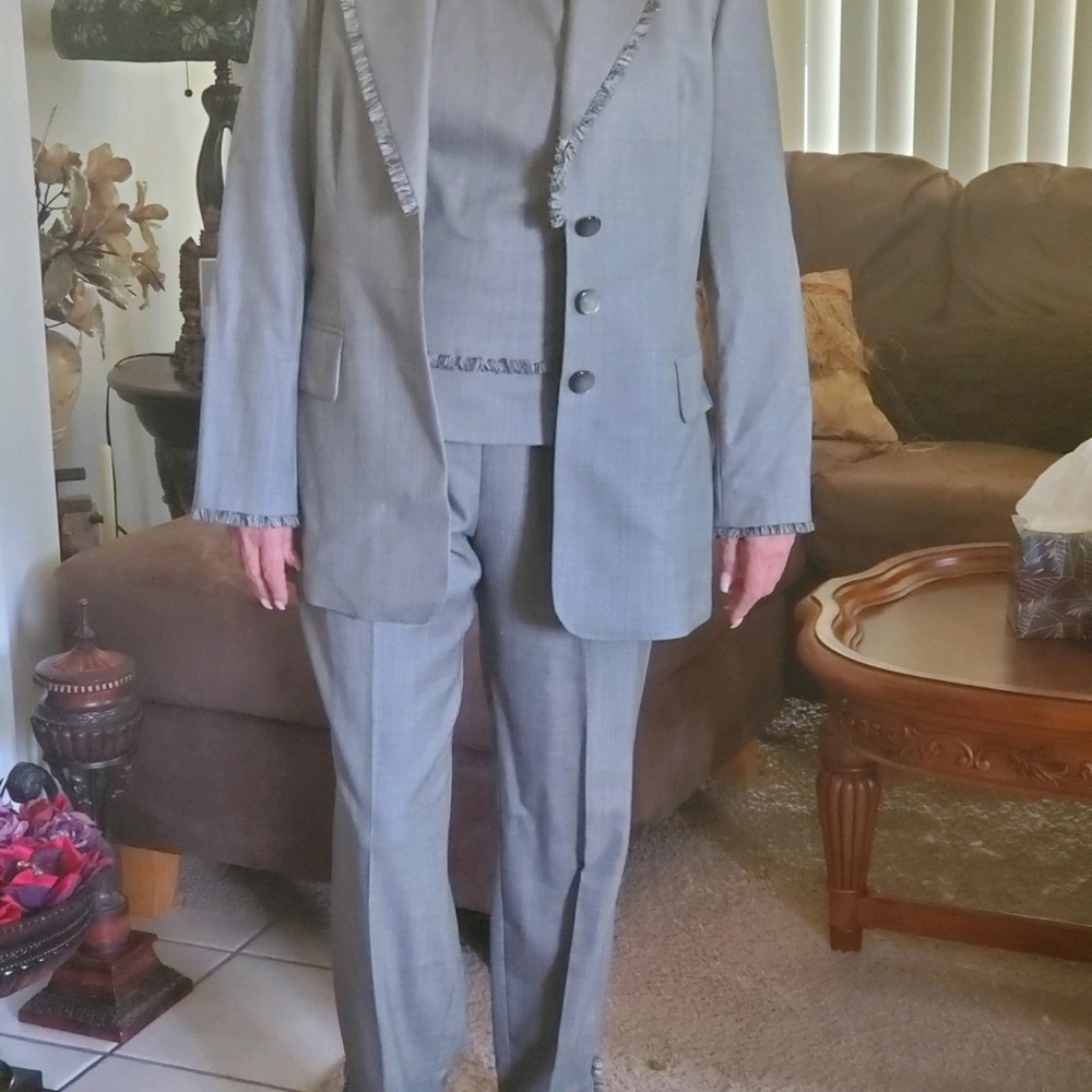 Escada designer grey suit